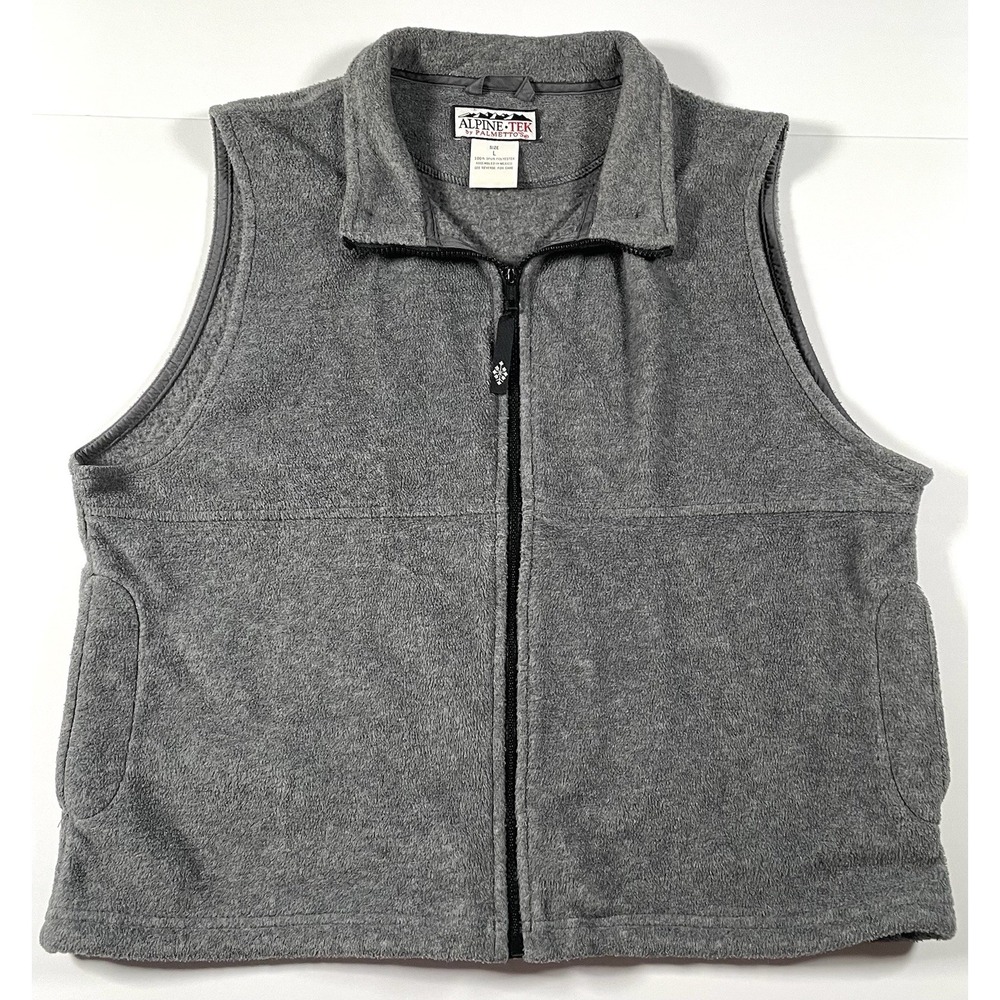 Alpine Tek By Palmettos Mens Size Large Fleece Sweater Vest Full Zip